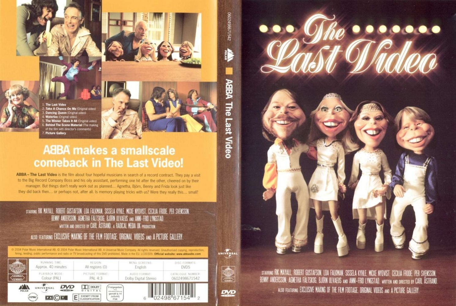 Jaquette DVD Abba the last video