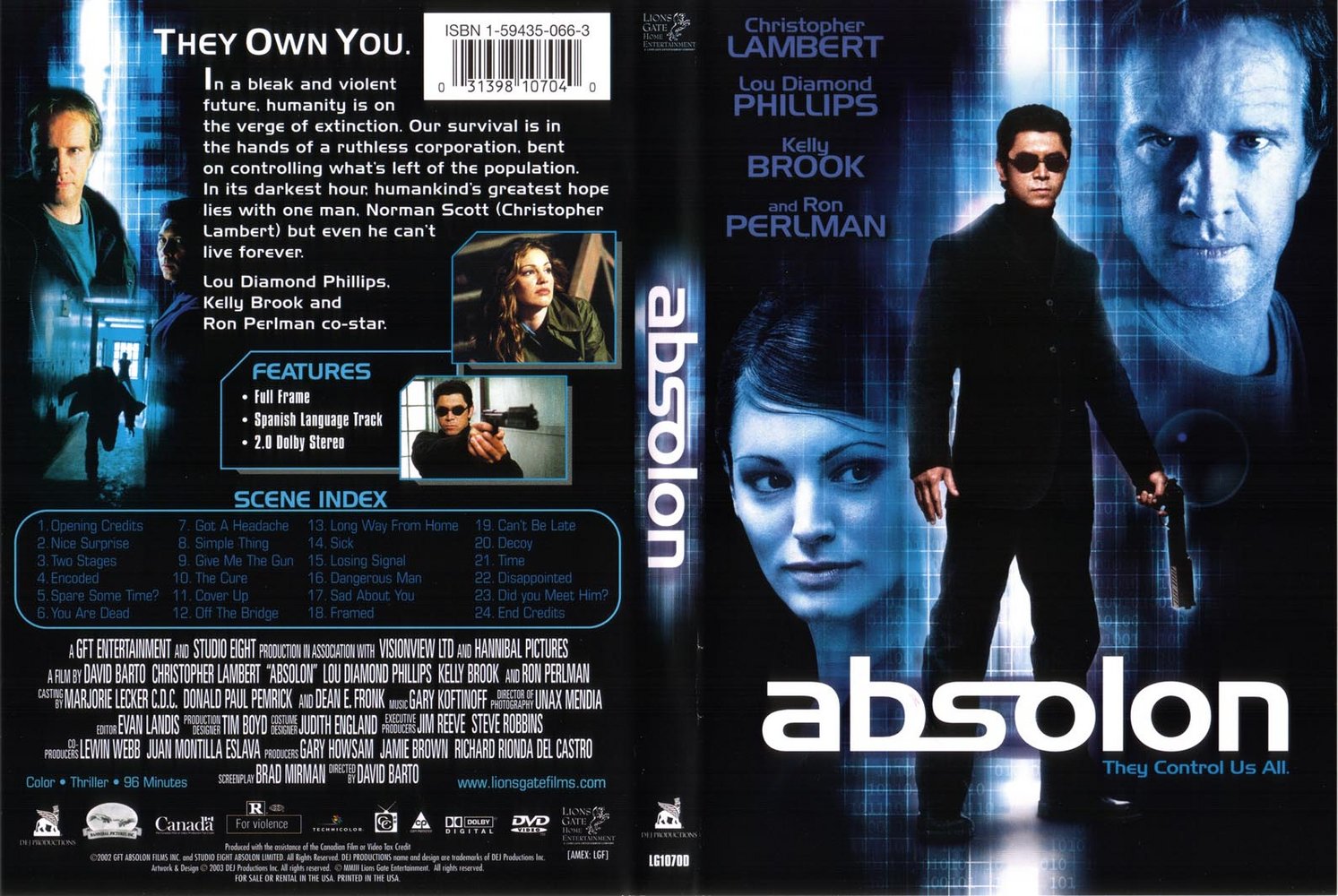 Jaquette DVD Absolon Zone 1