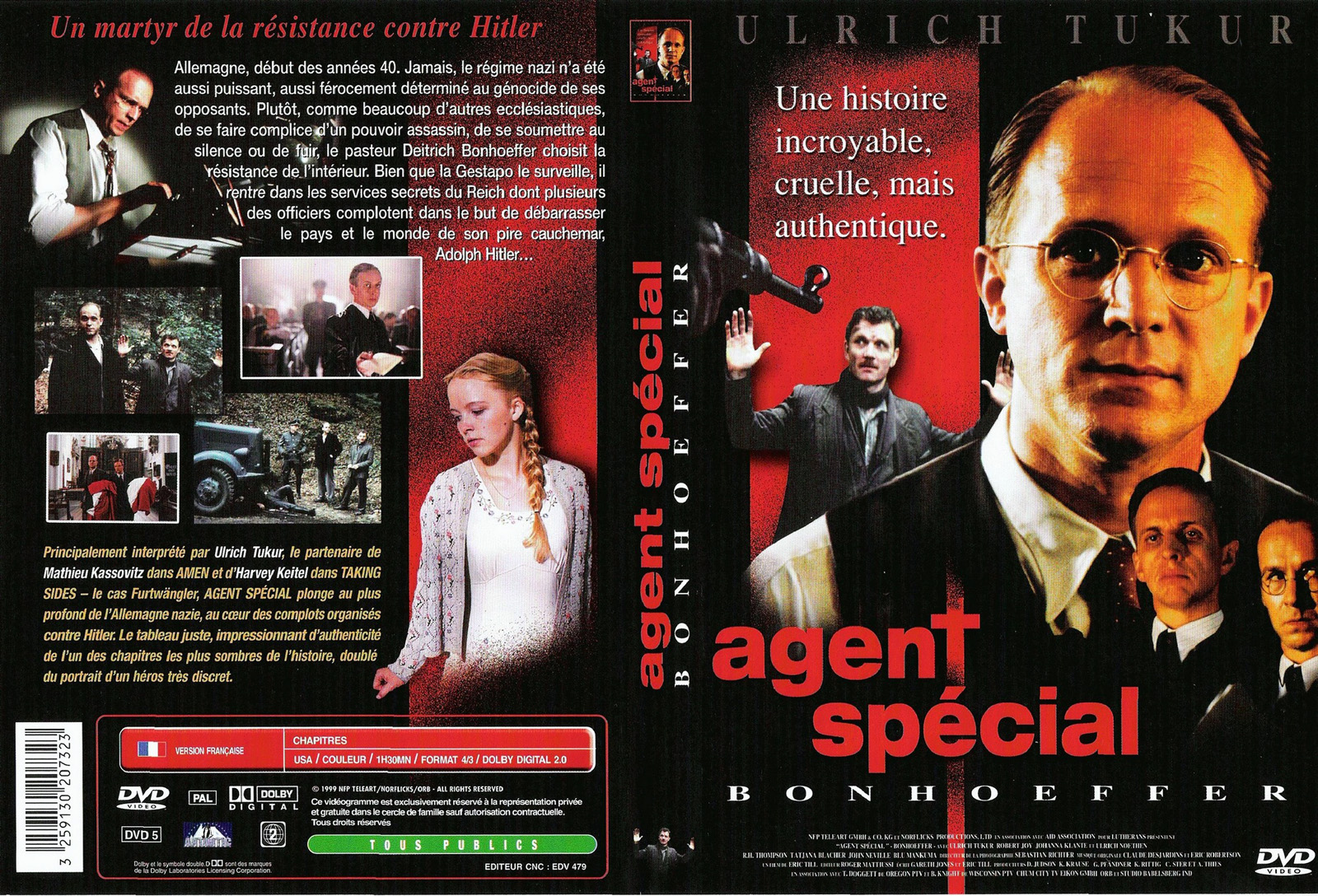 Jaquette DVD Agent special Bonhoffer