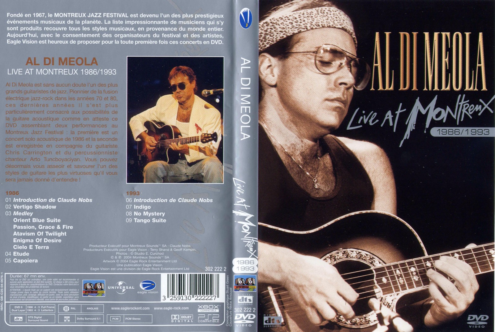 Jaquette DVD Al Di Meola - Live At Montreux