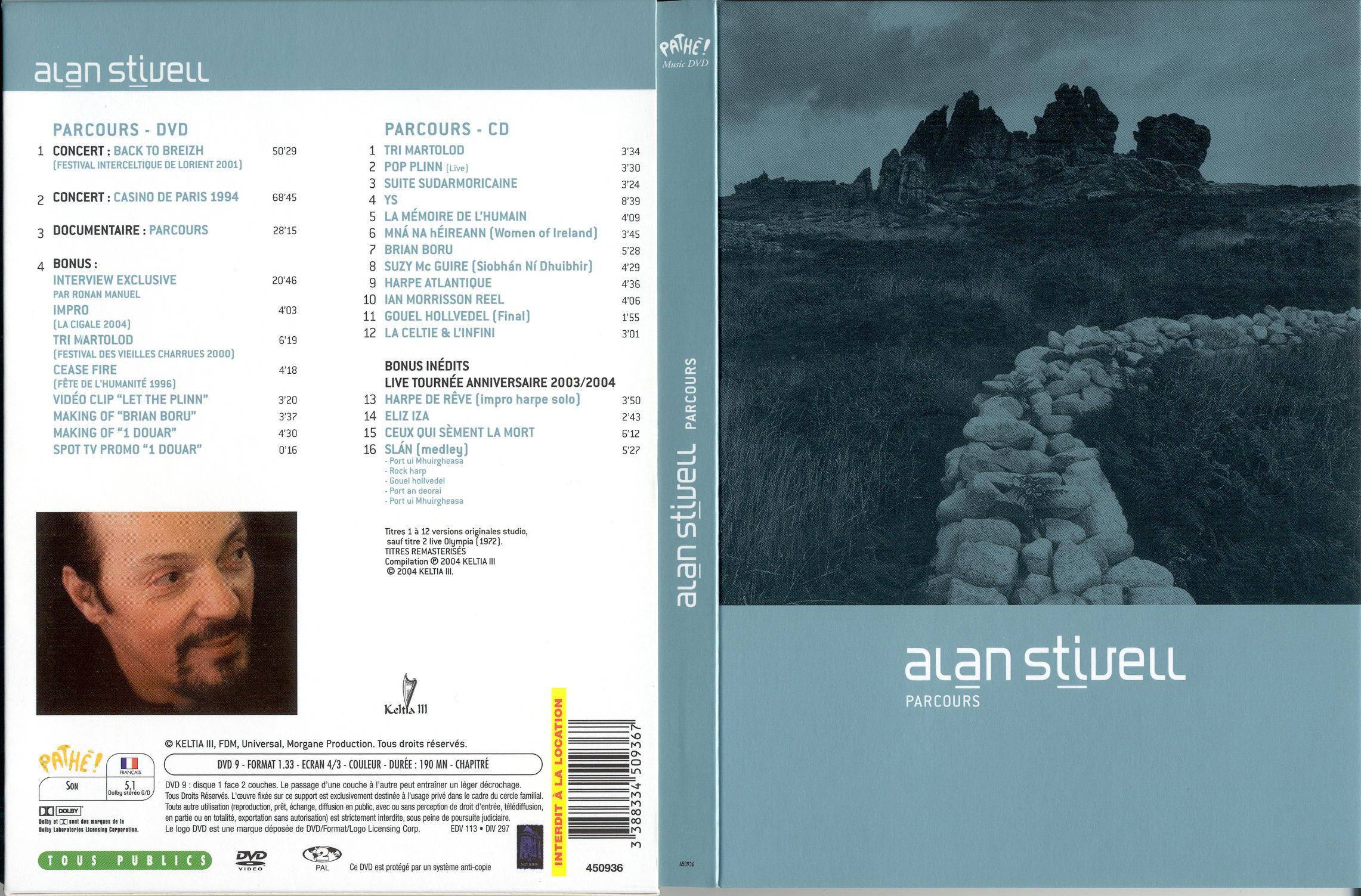 Jaquette DVD Alan Stiwell Parcours