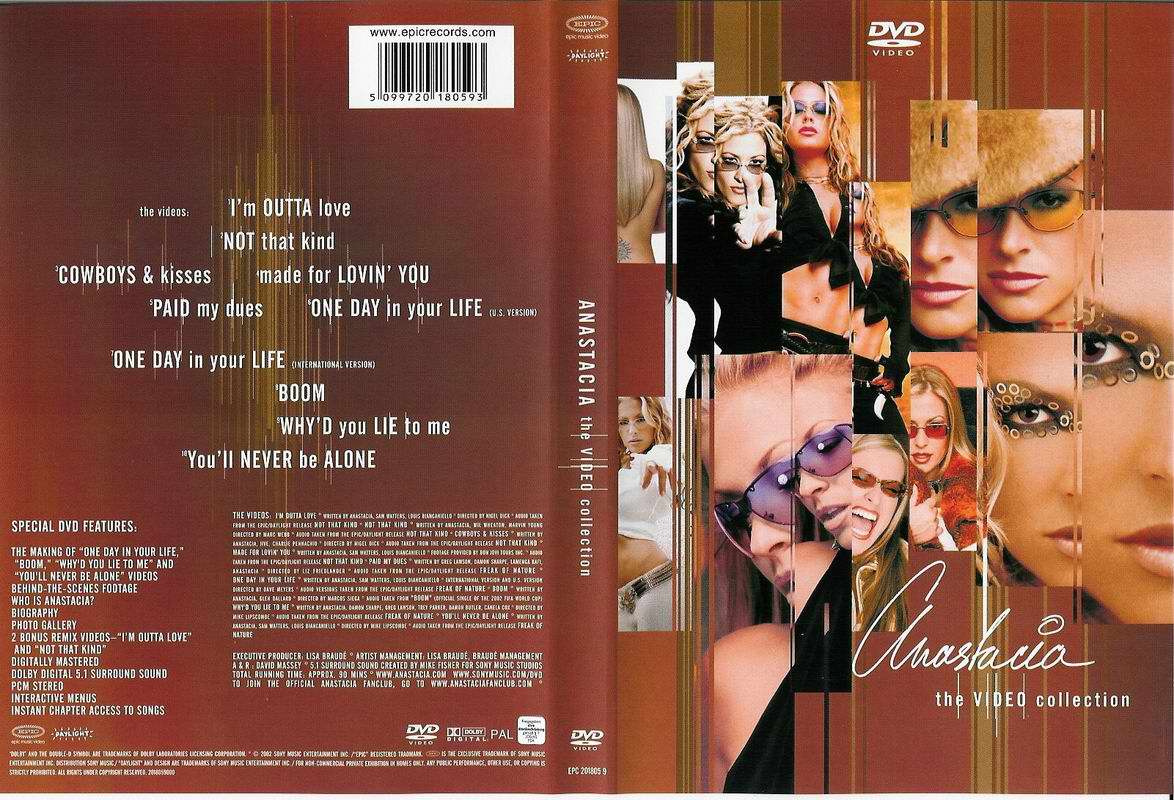 Jaquette DVD Anastacia The Video Collection