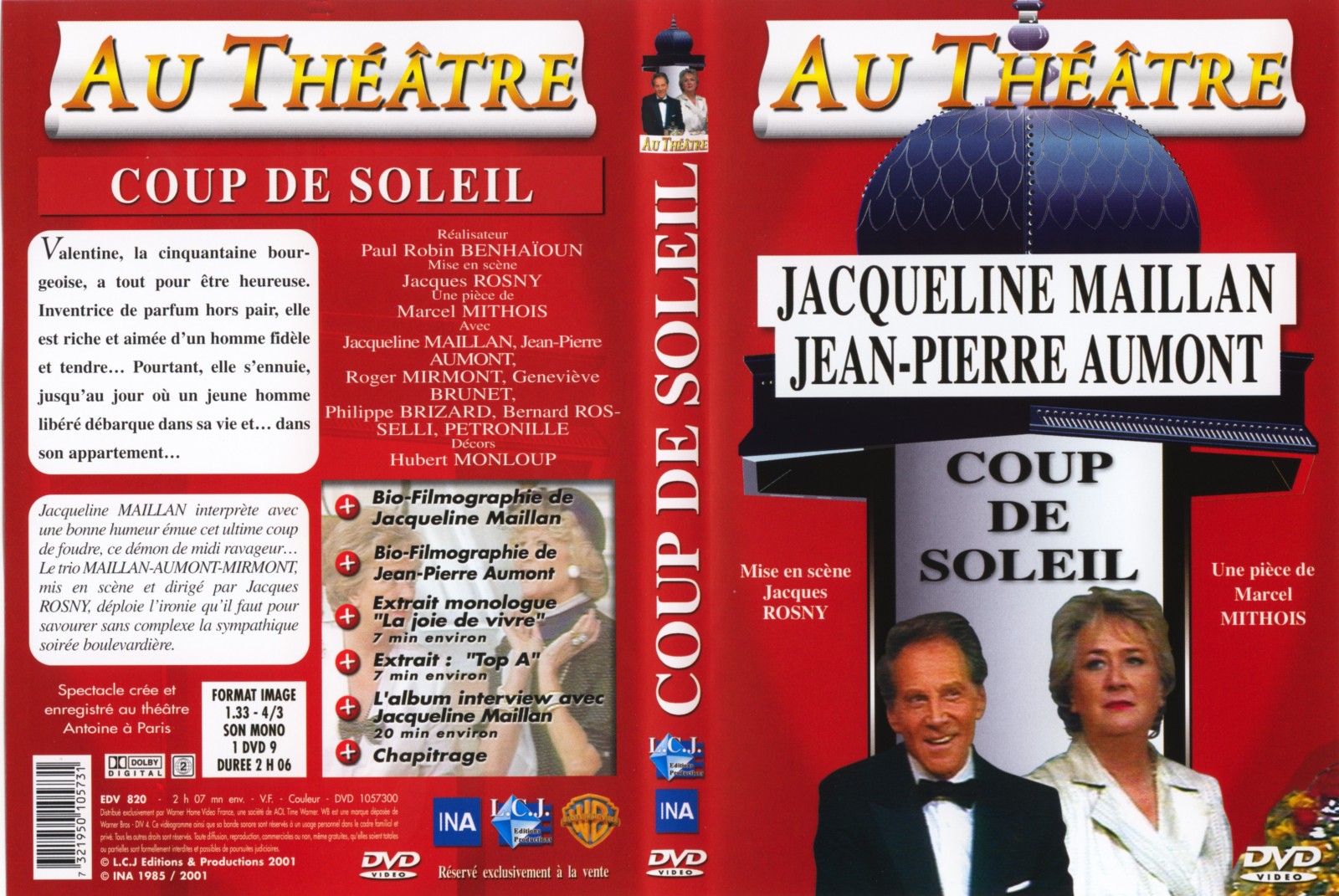 Jaquette DVD Au theatre - Coup de soleil