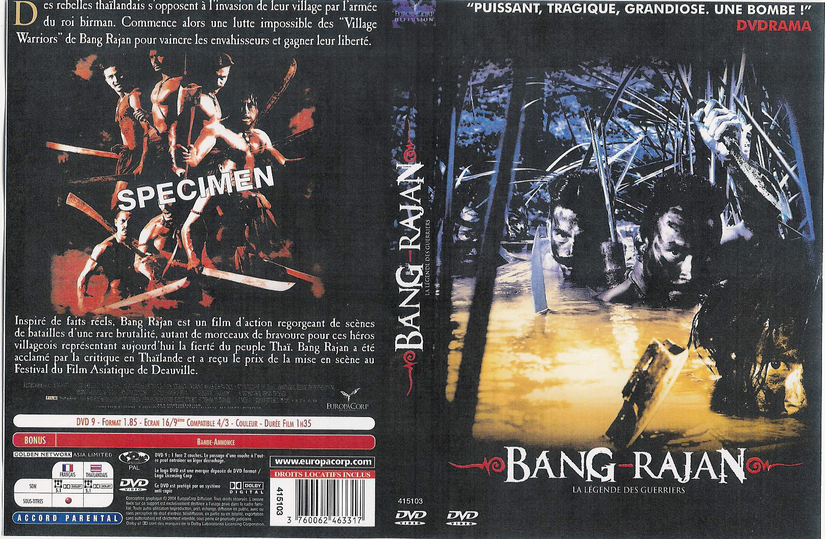 Jaquette DVD Bang rajan