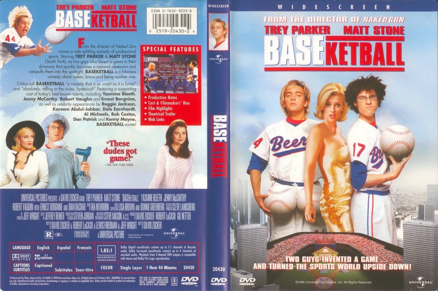 Jaquette DVD Baseketball Zone 1