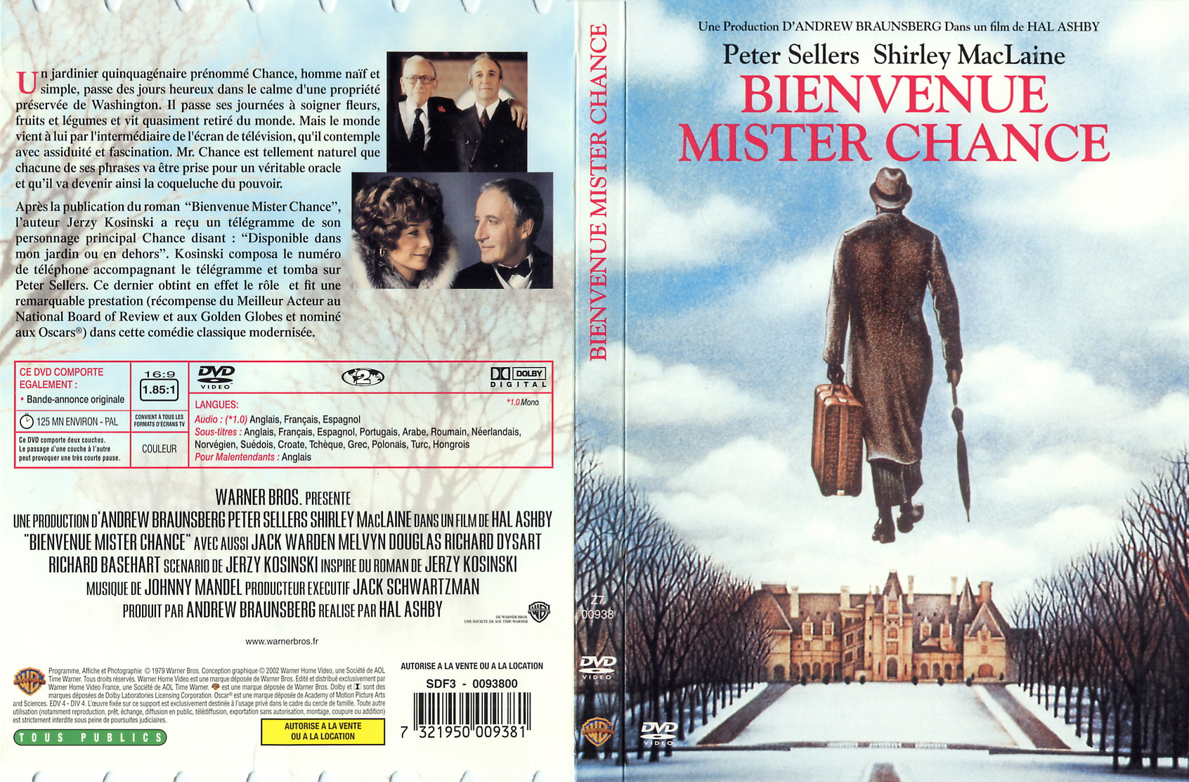Jaquette DVD Bienvenue Mister Chance