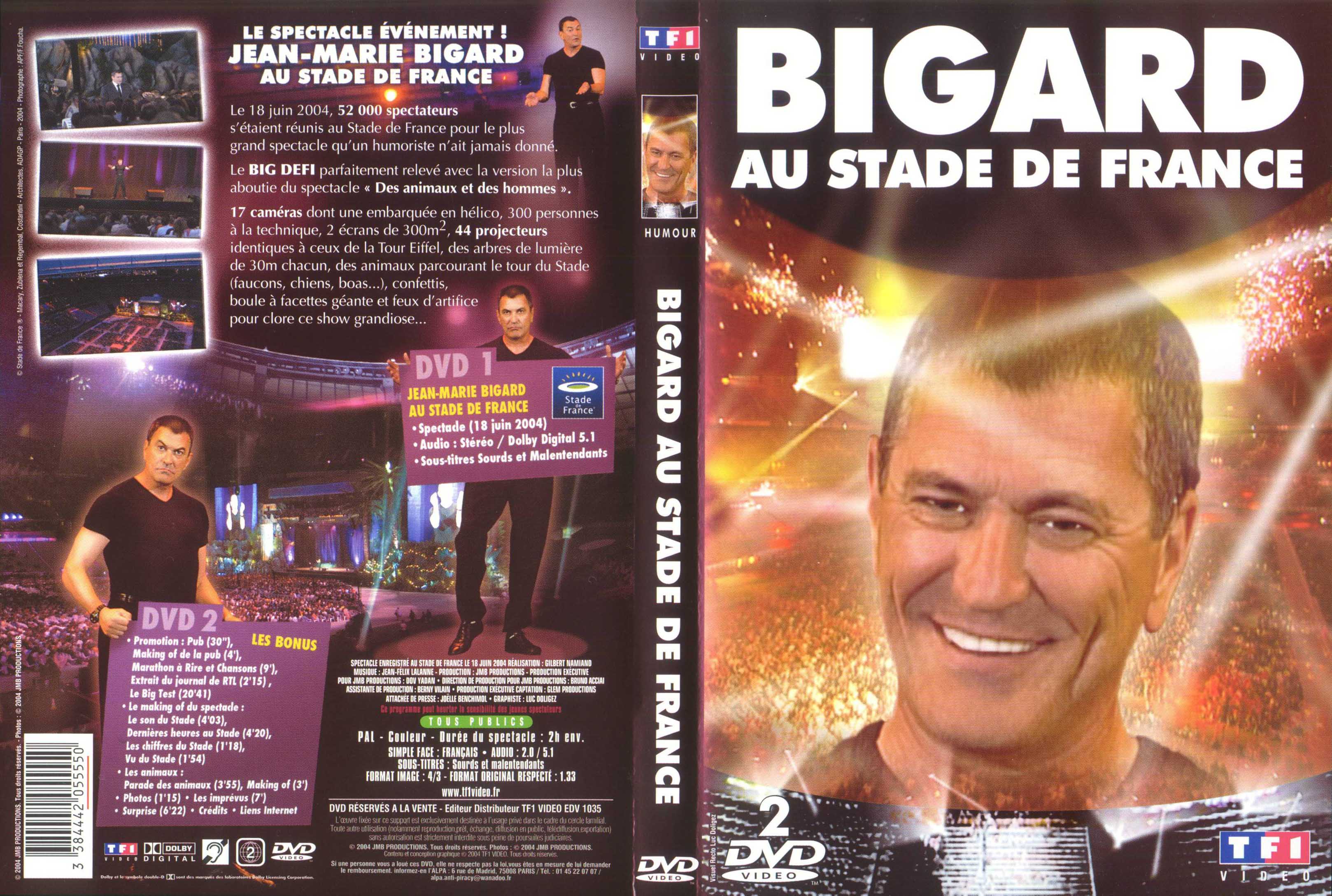 Jaquette DVD Bigard au stade de france