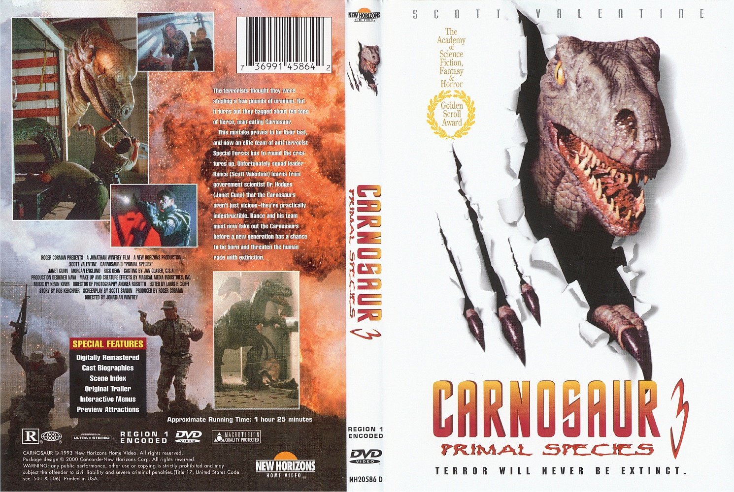 Jaquette DVD Carnosaur 3