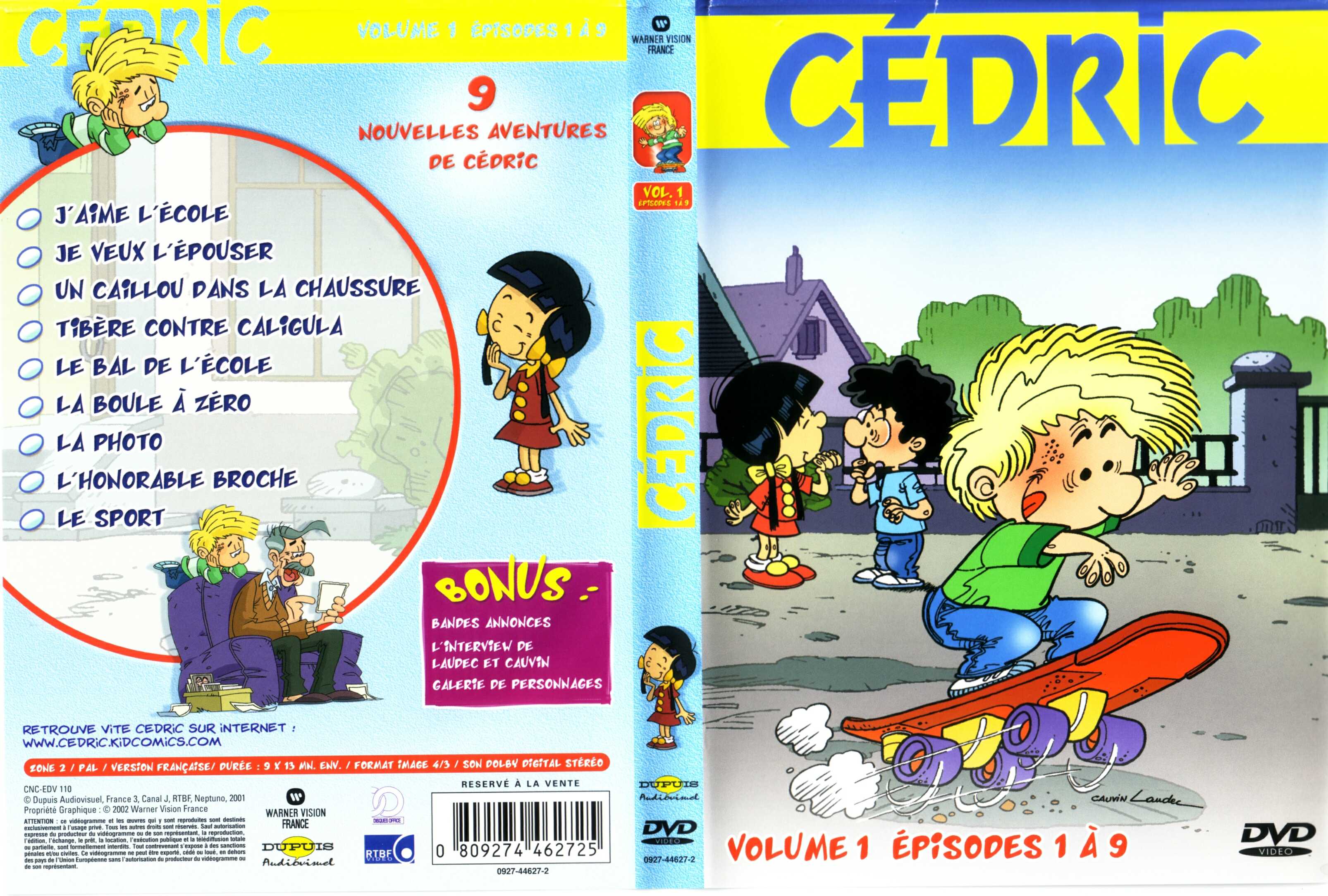 Jaquette DVD Cdric vol 1