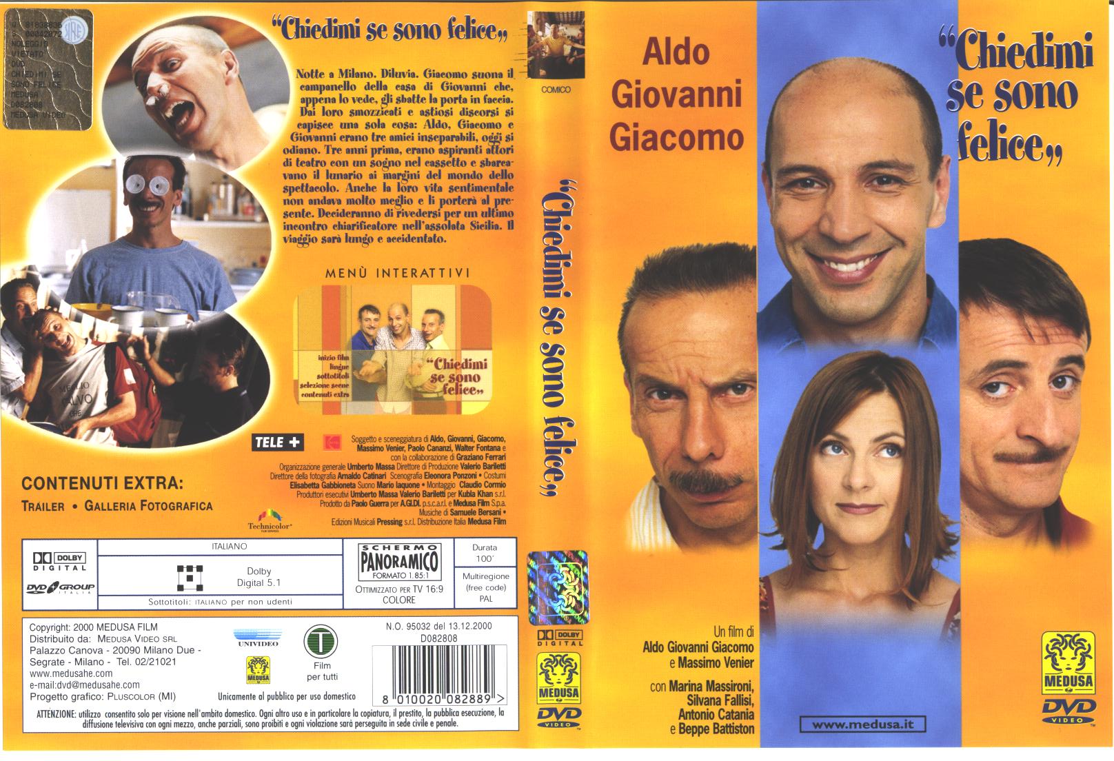 Jaquette DVD Chiedimi se sono felice