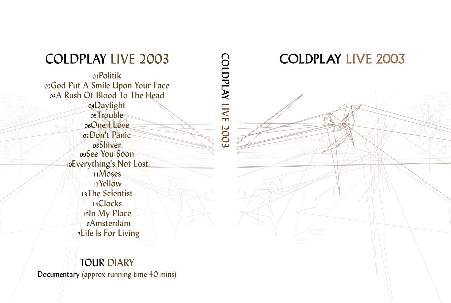 Jaquette DVD Coldplay - Live 2003