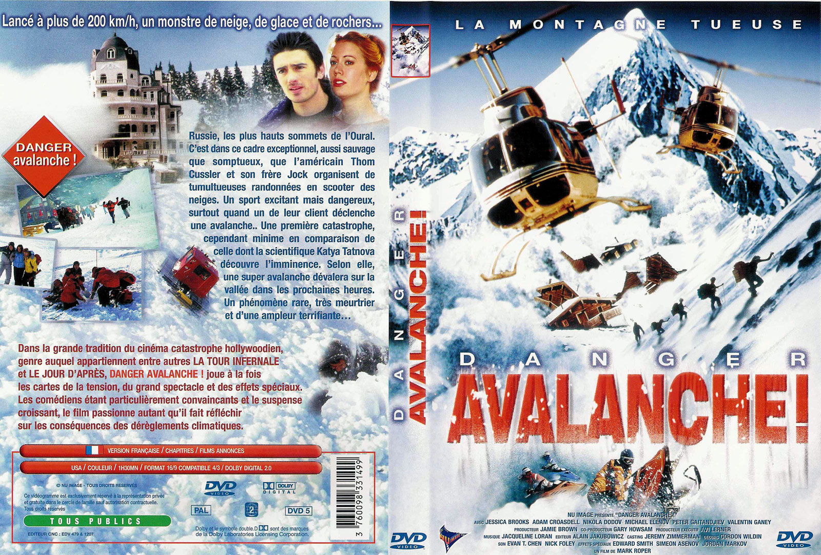 Jaquette DVD Danger avalanche
