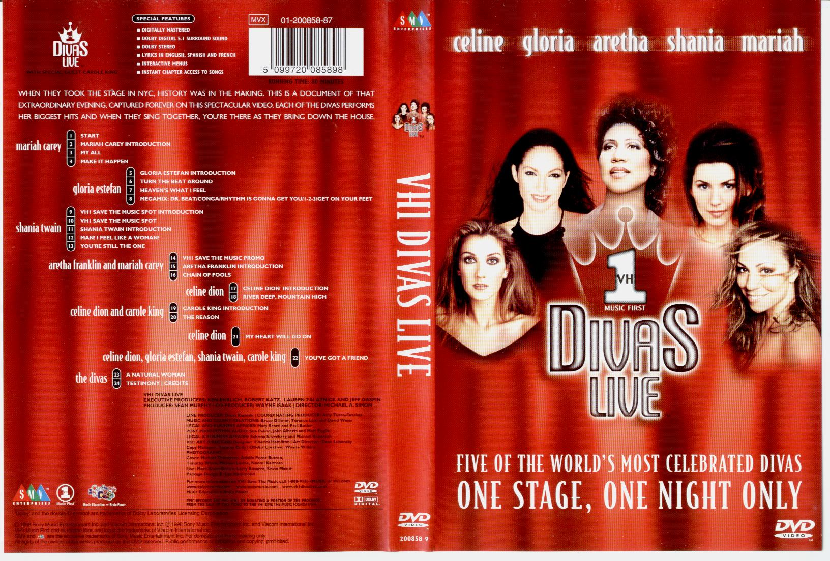 Jaquette DVD Divas Live