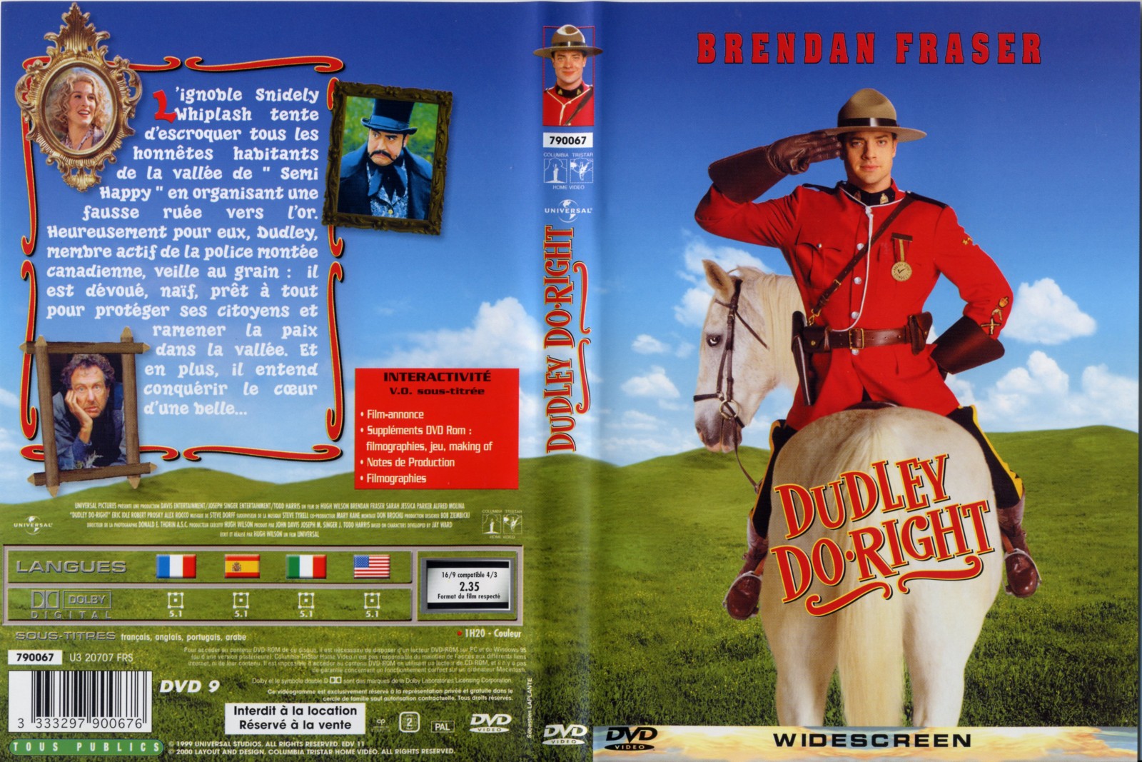 Jaquette DVD Dudley Do Right
