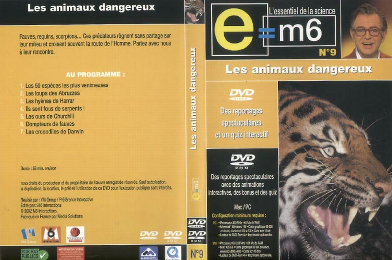Jaquette DVD E=M6 - Les animaux dangereux