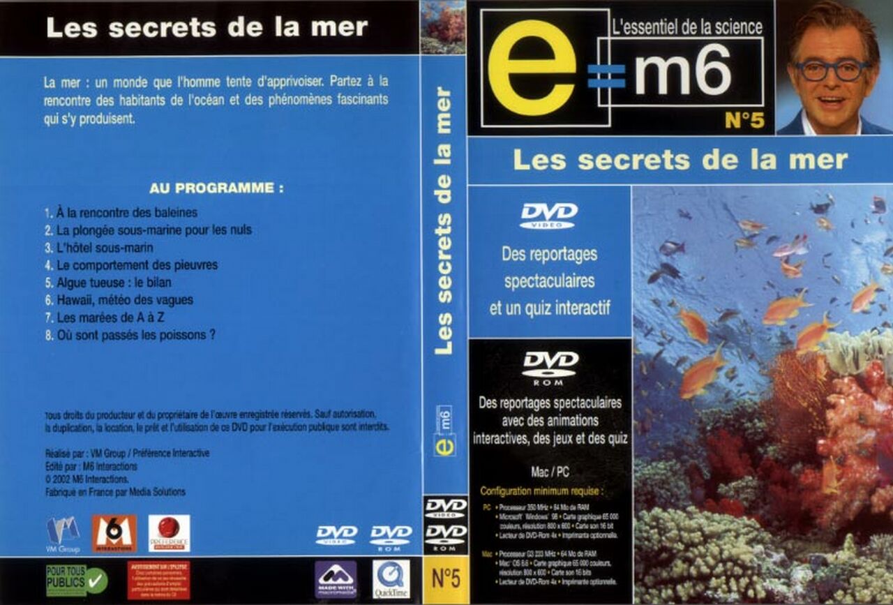 Jaquette DVD E=M6 - Les secrets de la mer