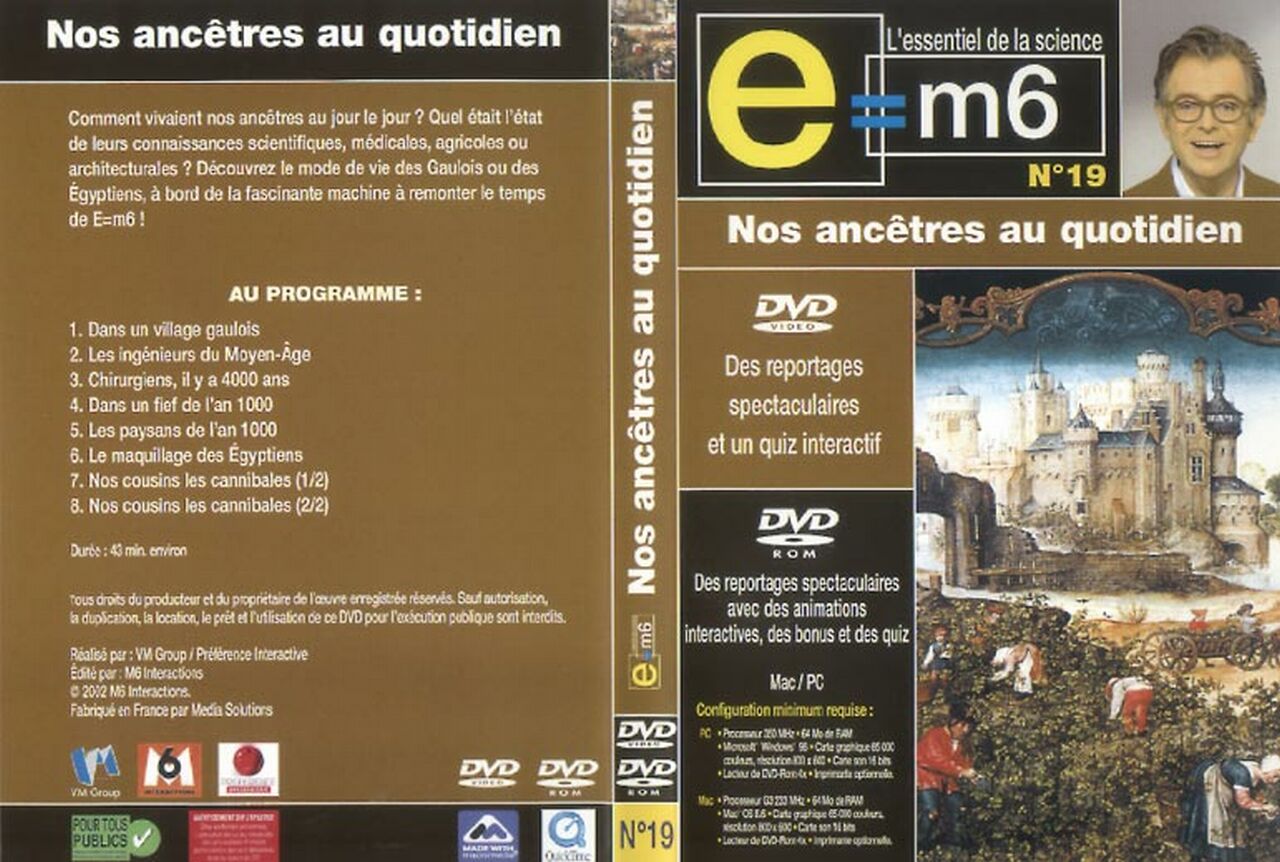 Jaquette DVD E=M6 - Nos ancetres au quotidien