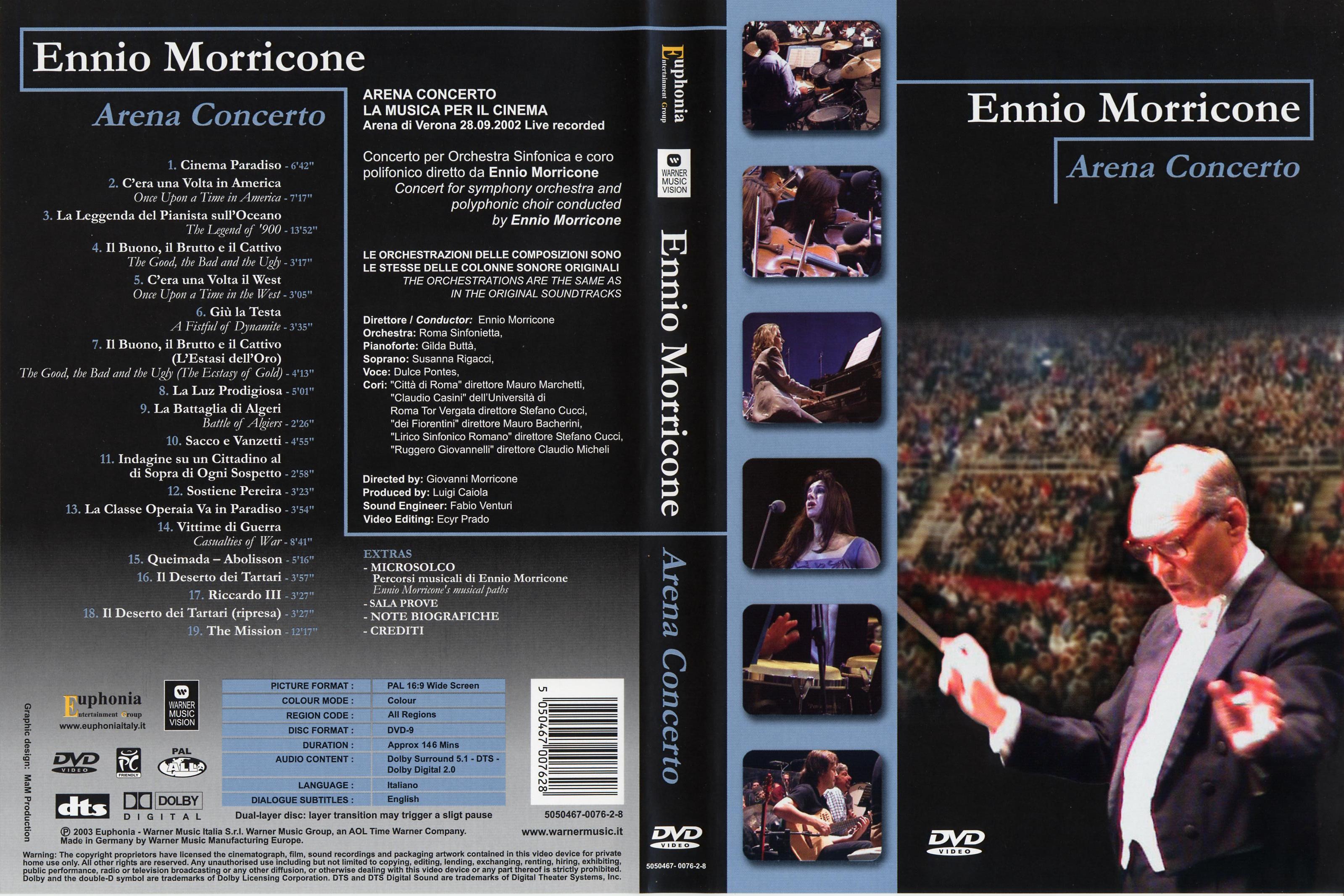 Jaquette DVD Ennio Morricone Arena Concerto
