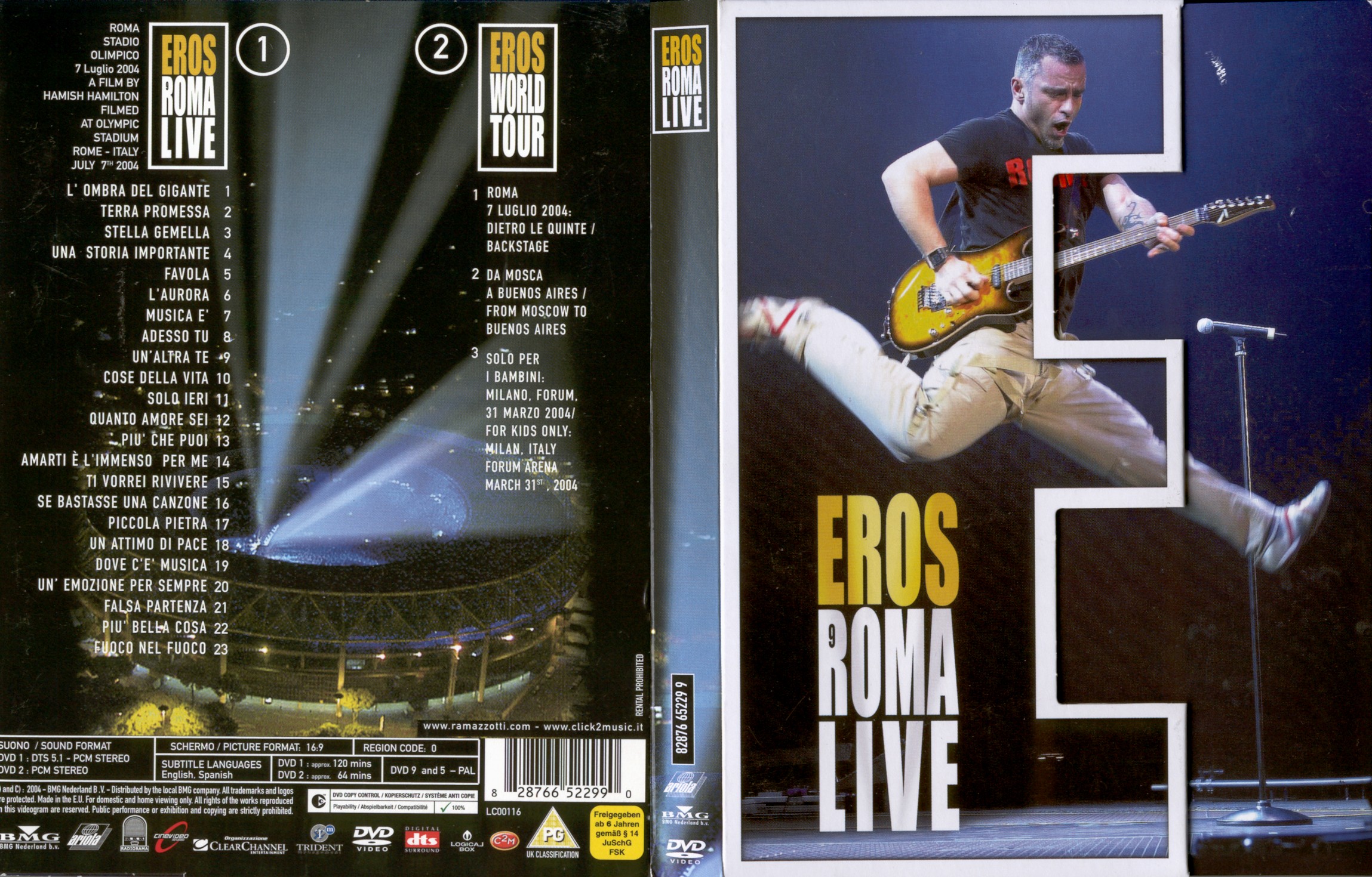 Jaquette DVD Eros roma live