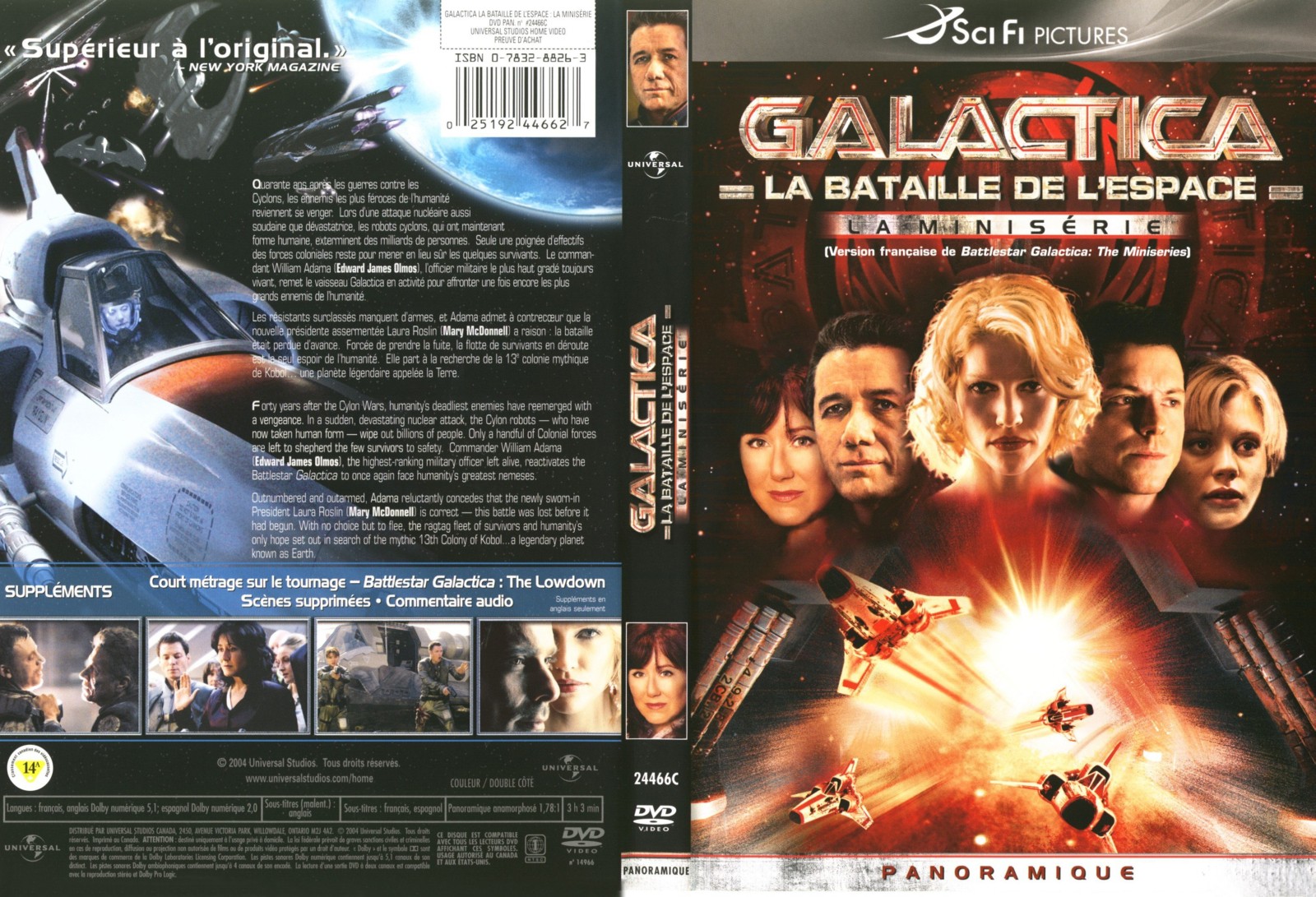 Jaquette DVD Galatica la bataille de l espace - miniserie