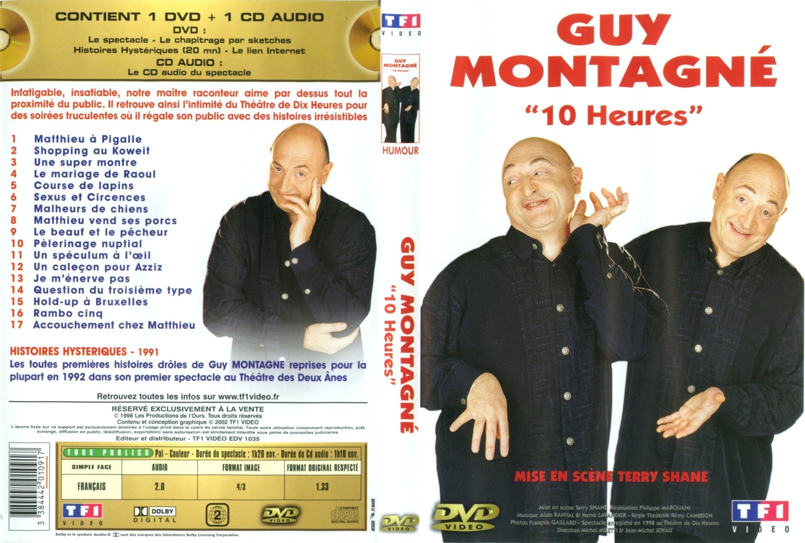 Jaquette DVD Guy Montagne 10 heures