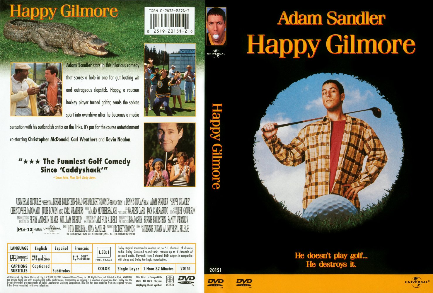 Jaquette DVD Happy Gilmore Zone 1