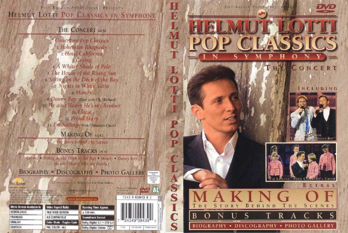 Jaquette DVD Helmut Lotti Pop Classics