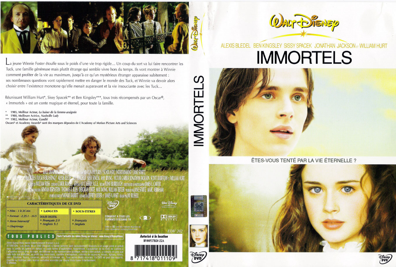 Jaquette DVD Immortels