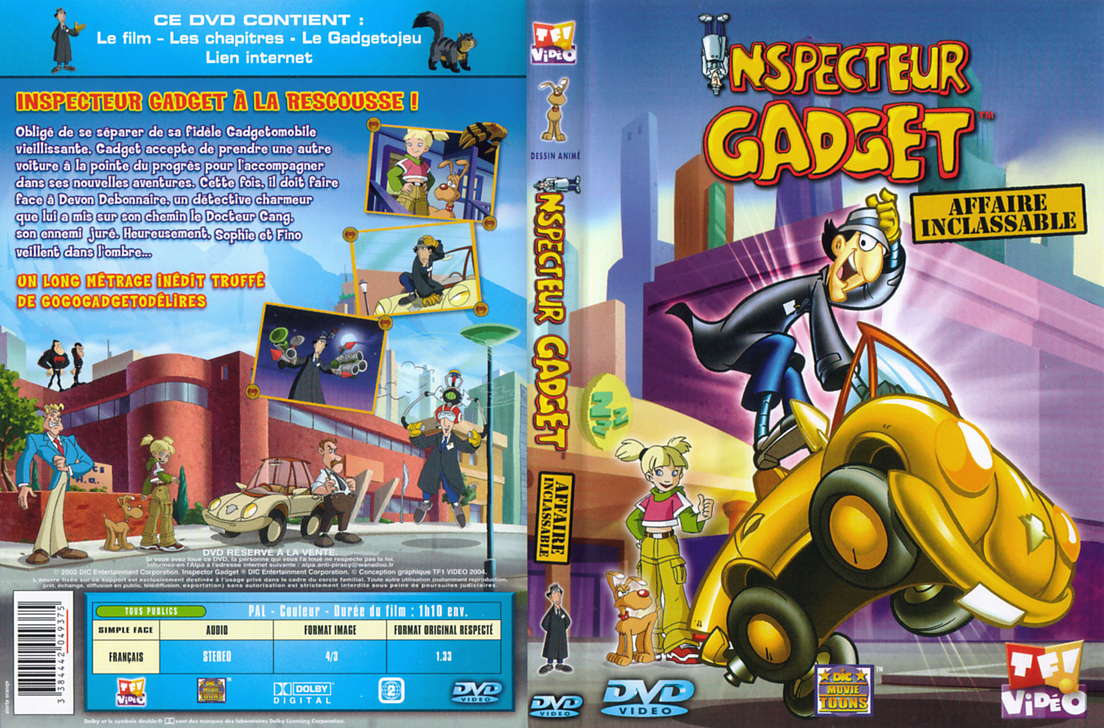 Jaquette DVD Inspsecteur gadget Affaire Inclassable