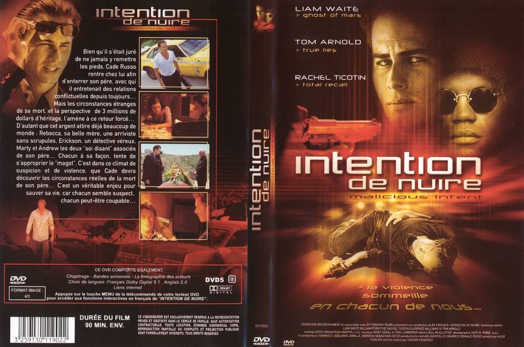 Jaquette DVD Intention de nuire