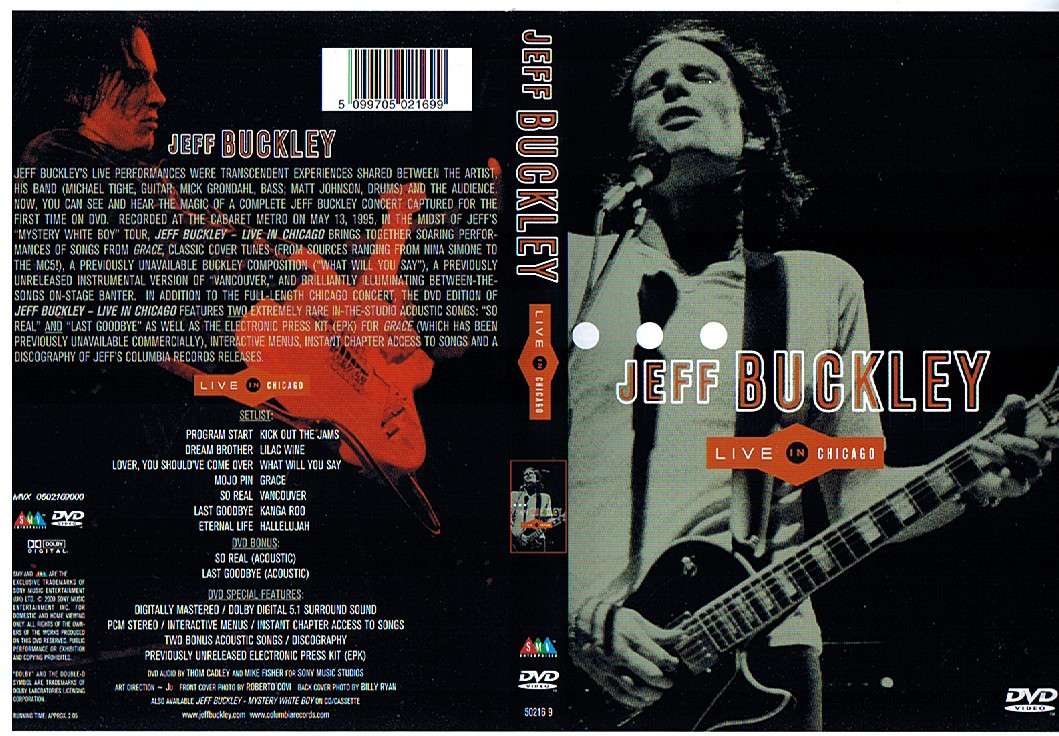 Jaquette DVD Jeff Buckley Live in Chicago