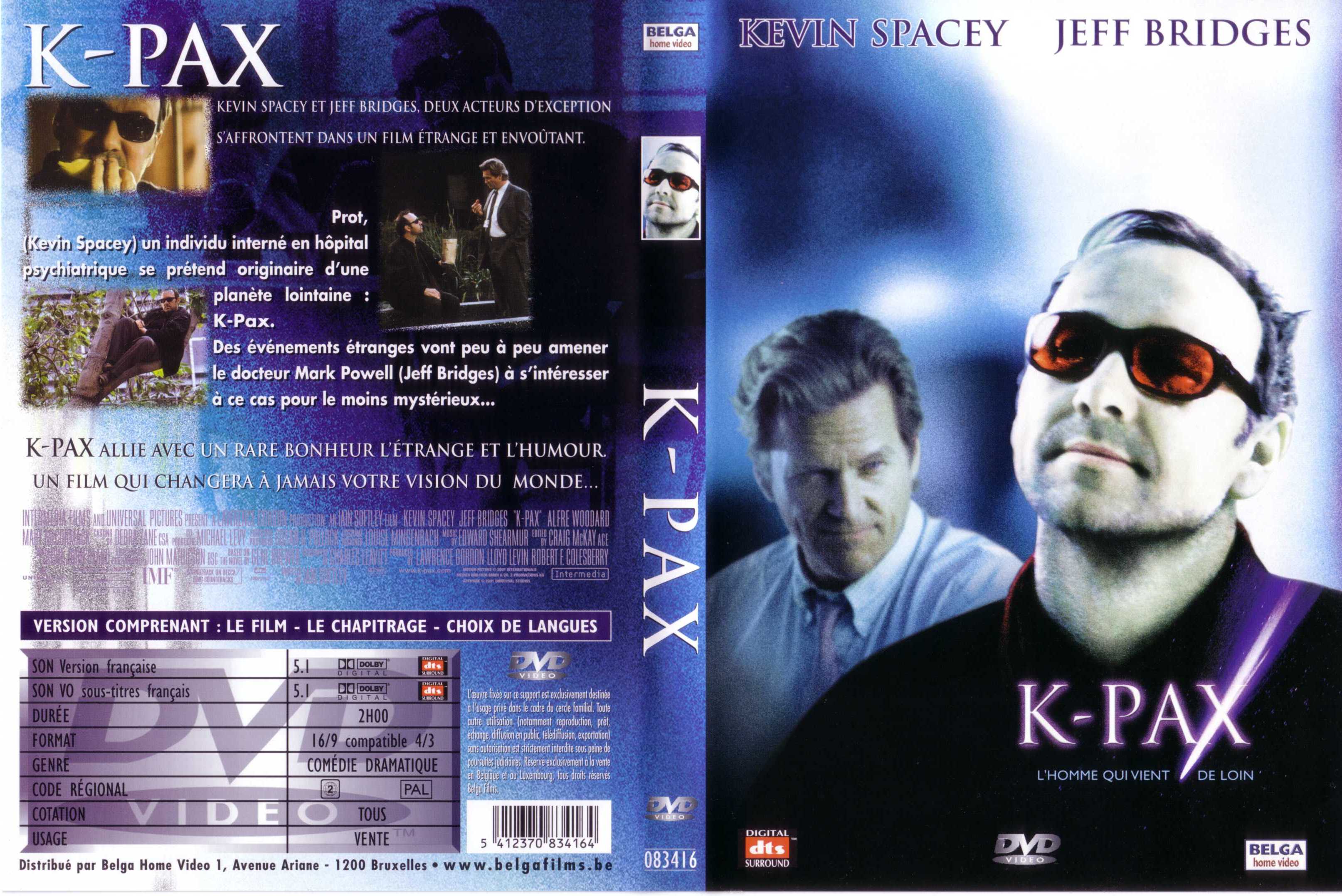 Jaquette DVD K-pax v2