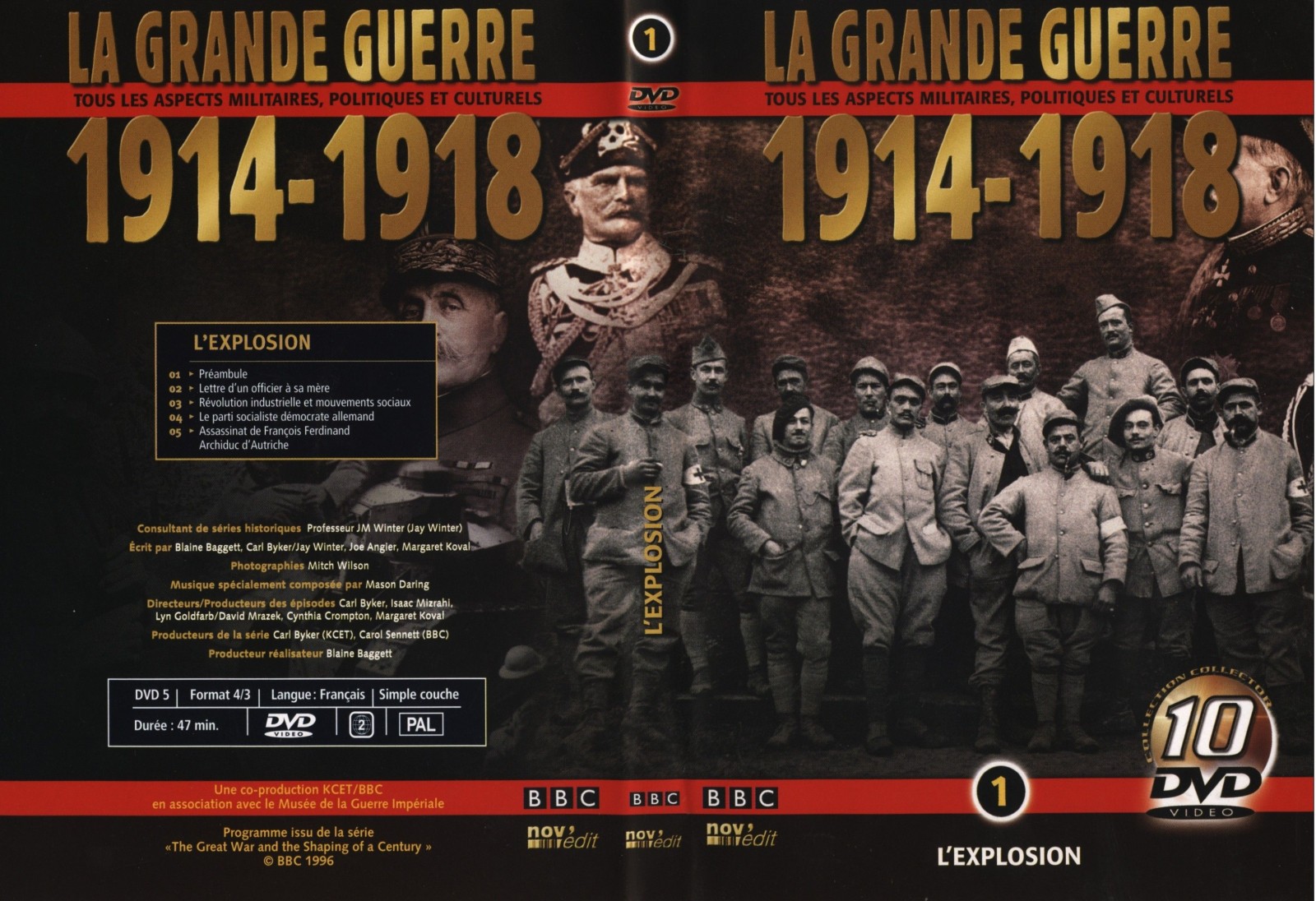 Jaquette DVD La grande guerre 1914 1918 vol 1