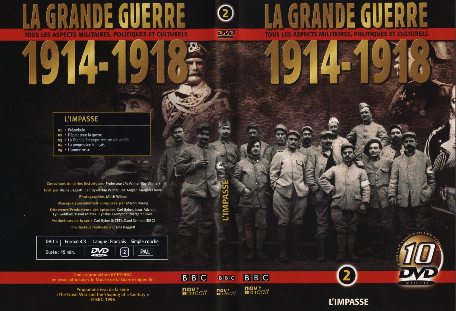 Jaquette DVD La grande guerre 1914 1918 vol 2