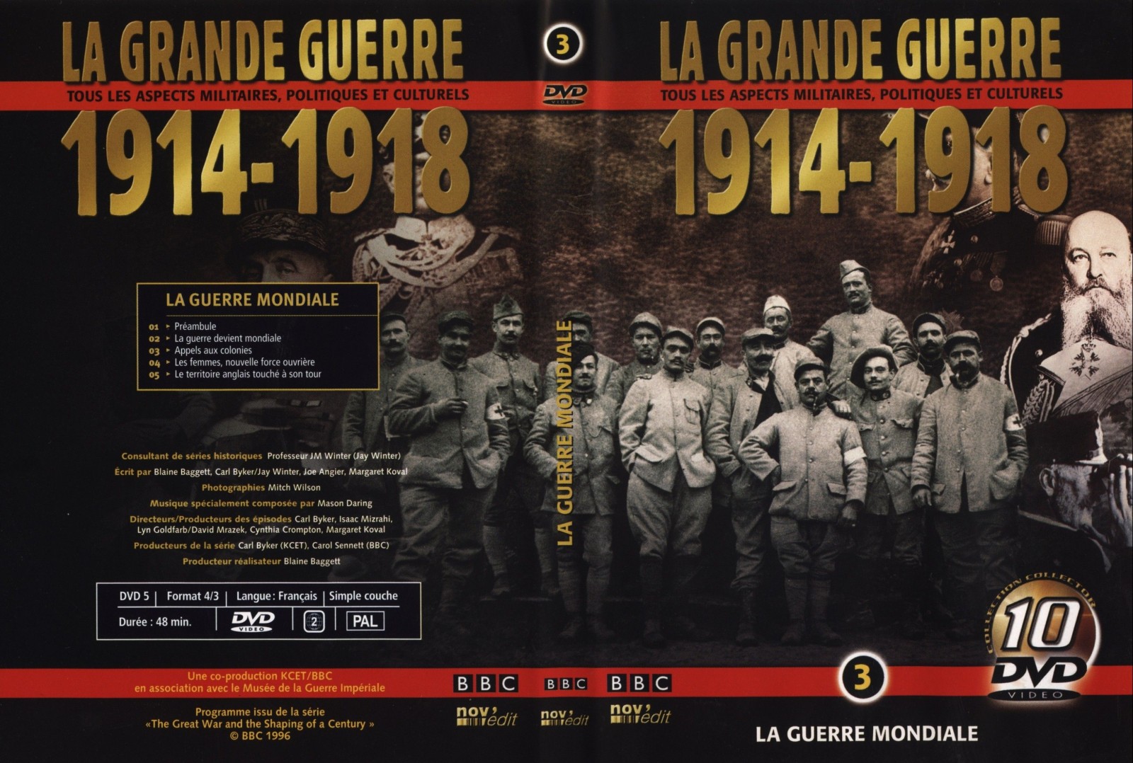 Jaquette DVD La grande guerre 1914 1918 vol 3