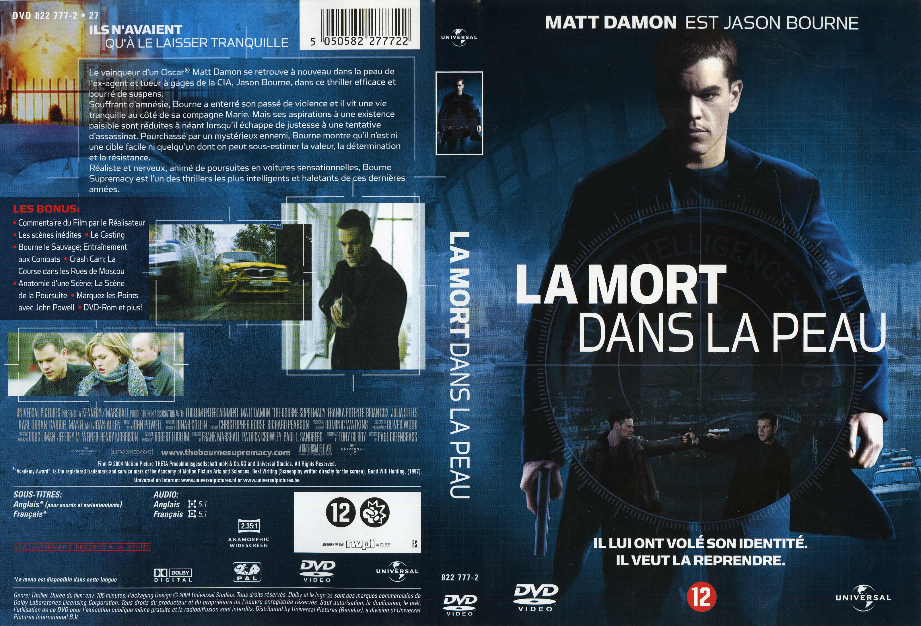 Jaquette DVD La mort dans la peau v2