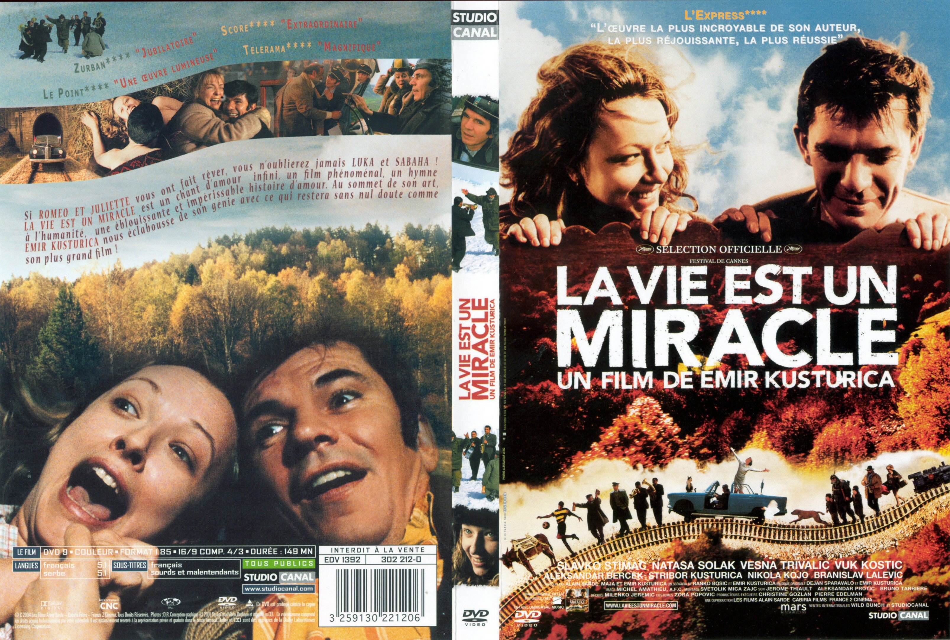 Jaquette DVD La vie est un miracle