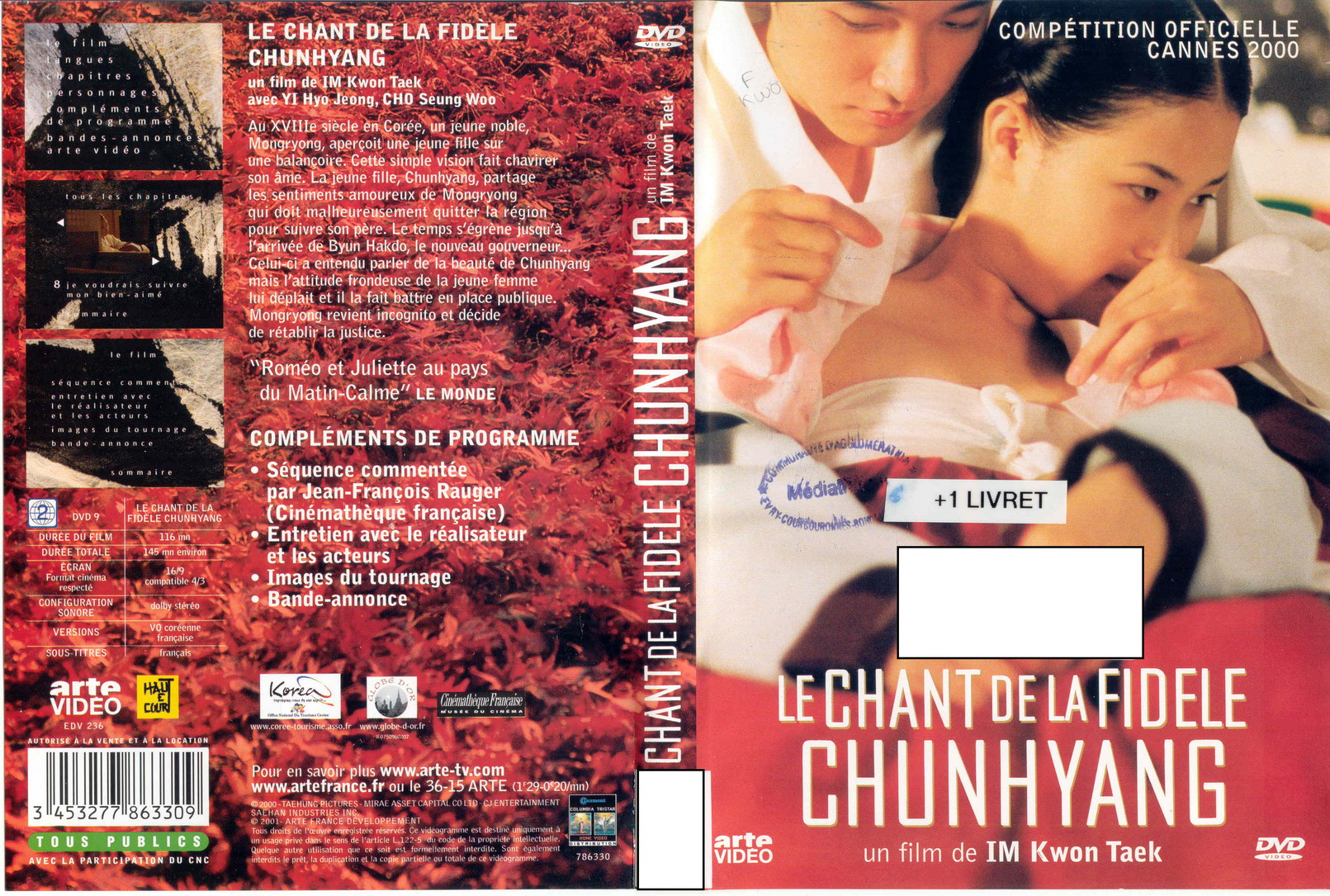 Jaquette DVD Le chant de la fidle Chunhyang