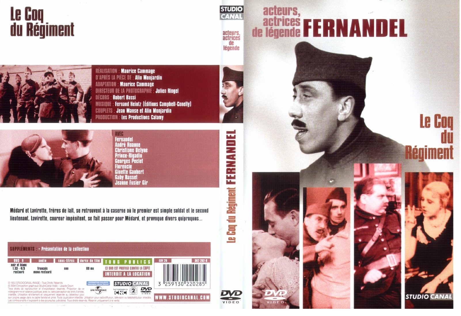 Jaquette DVD Le coq du regiment