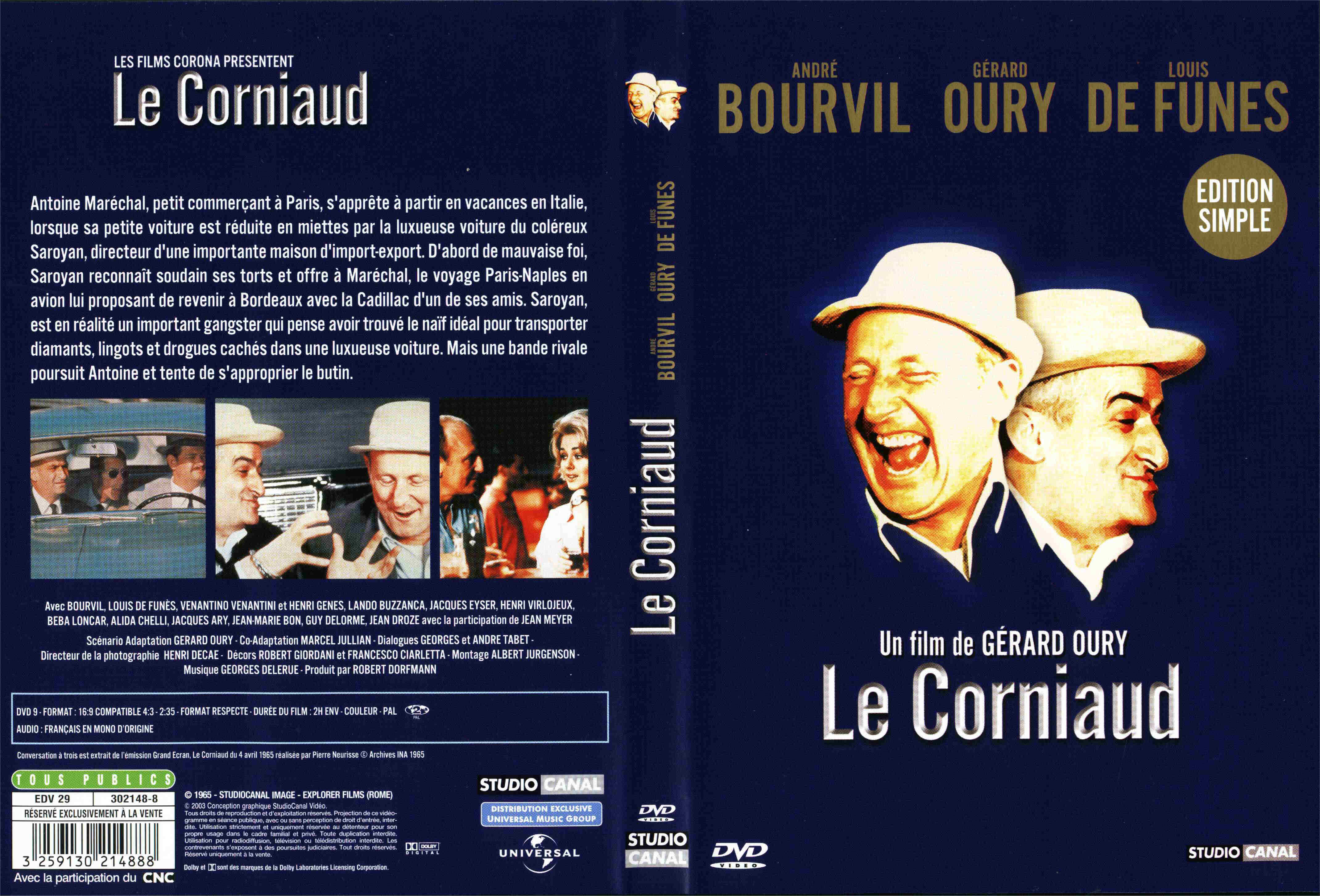 Jaquette DVD Le corniaud v2