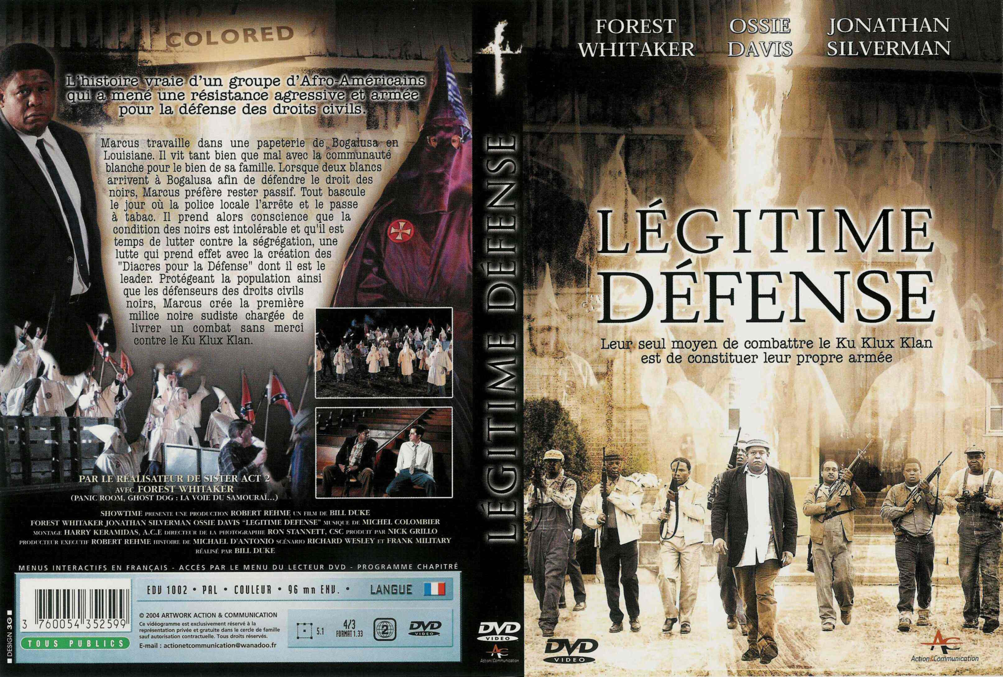 Jaquette DVD Lgitime dfense