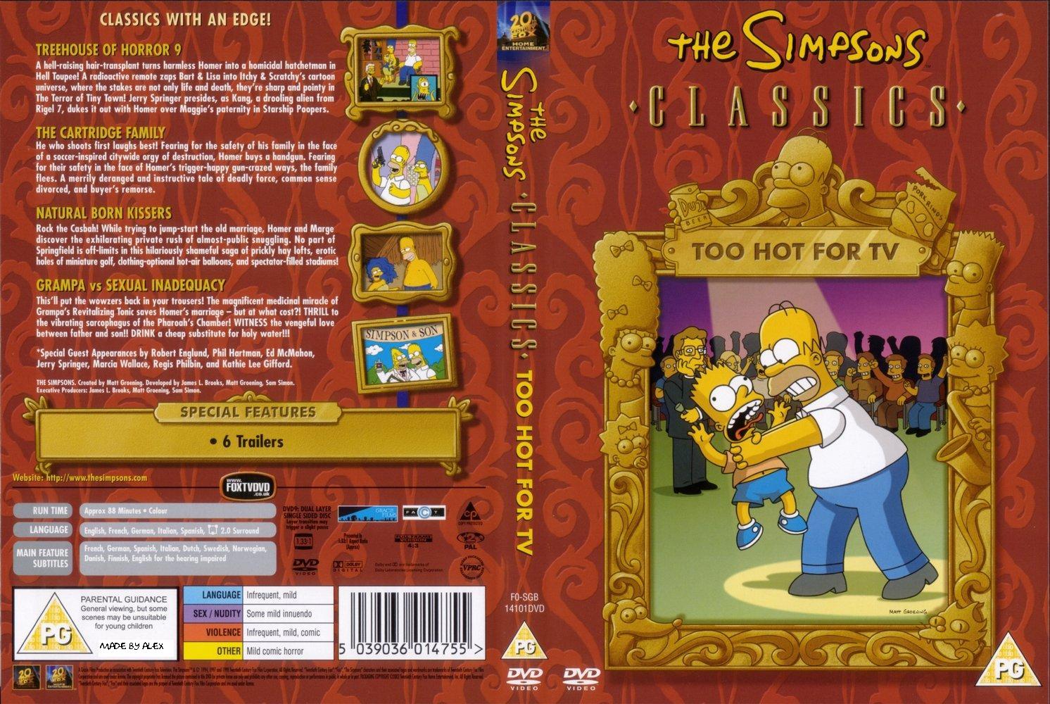 Jaquette DVD Les Simpsons Too hot for tv  Zone 1