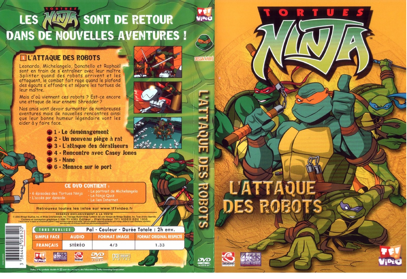 Jaquette DVD Les Tortues Ninja l