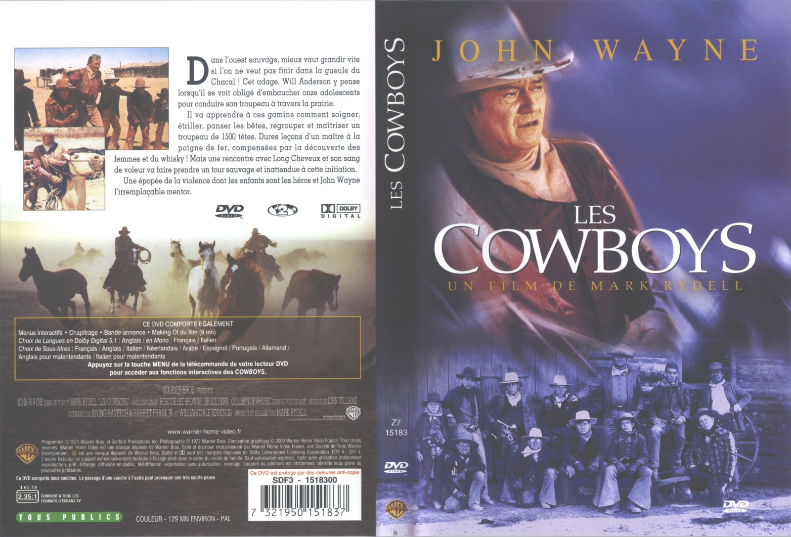 Jaquette DVD Les cowboys
