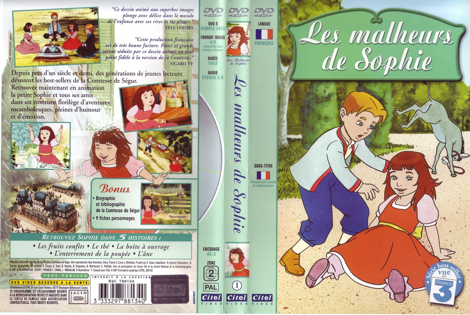 Jaquette DVD Les malheurs de Sophie vol 1