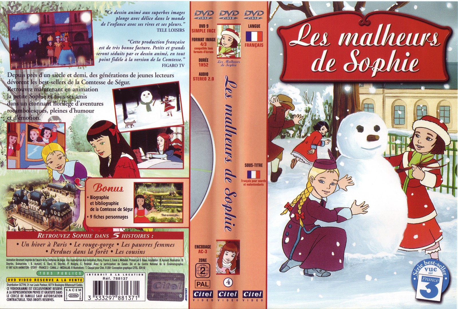 Jaquette DVD Les malheurs de Sophie vol 4