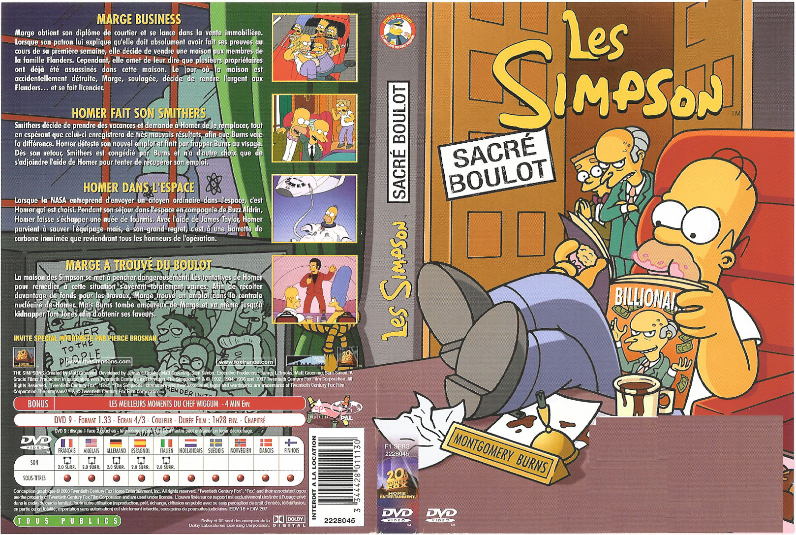 Jaquette DVD Les simpson sacr boulot