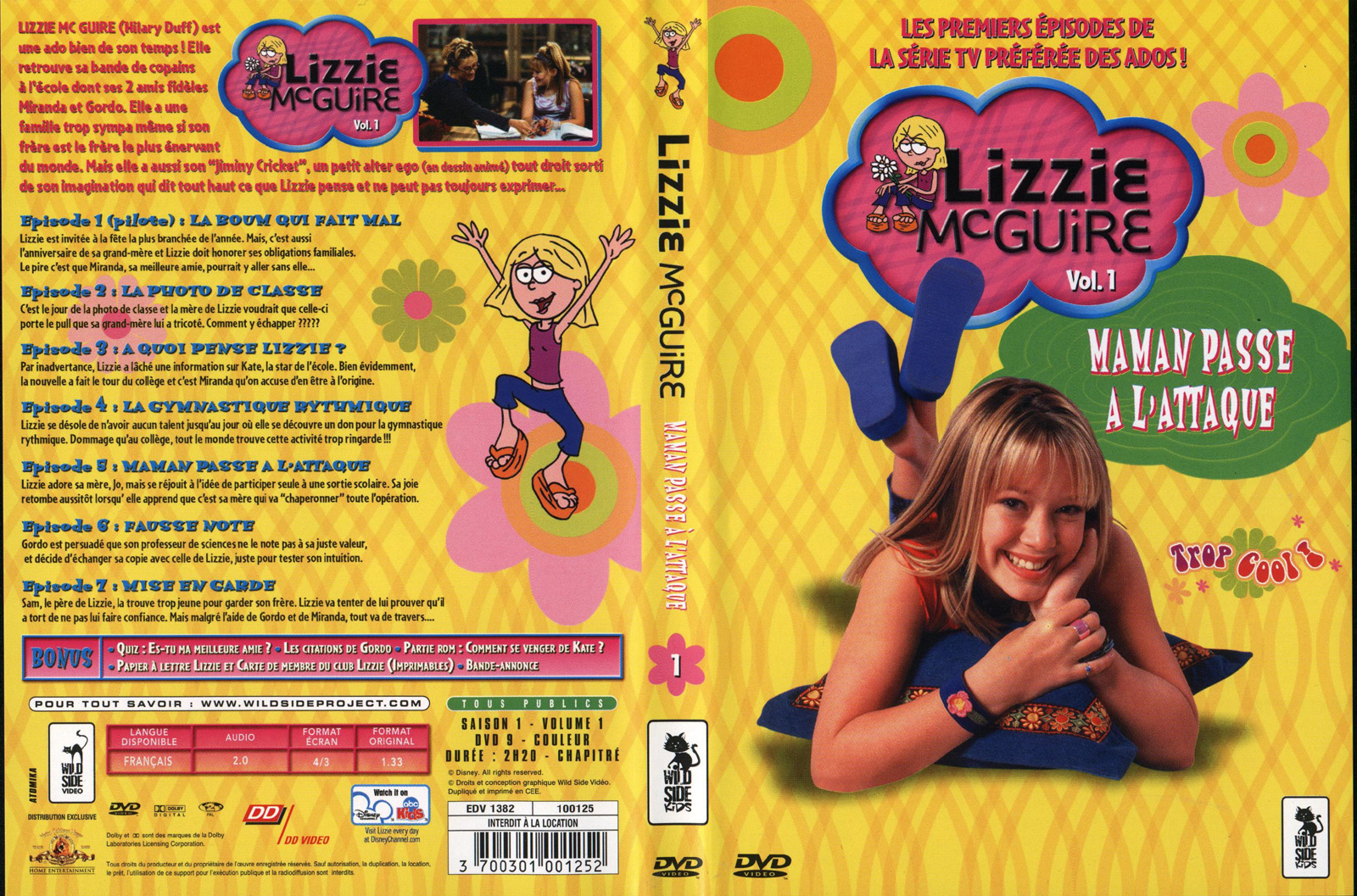 Jaquette DVD Lizzie McGuire vol 1