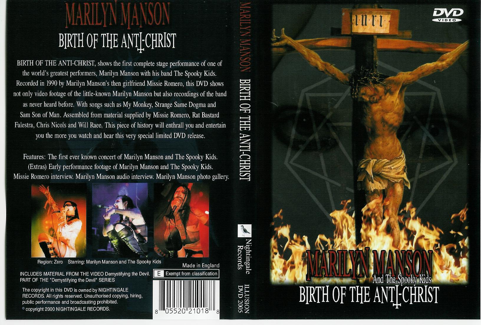 Jaquette DVD Marilyn manson - birth of the anti-christ