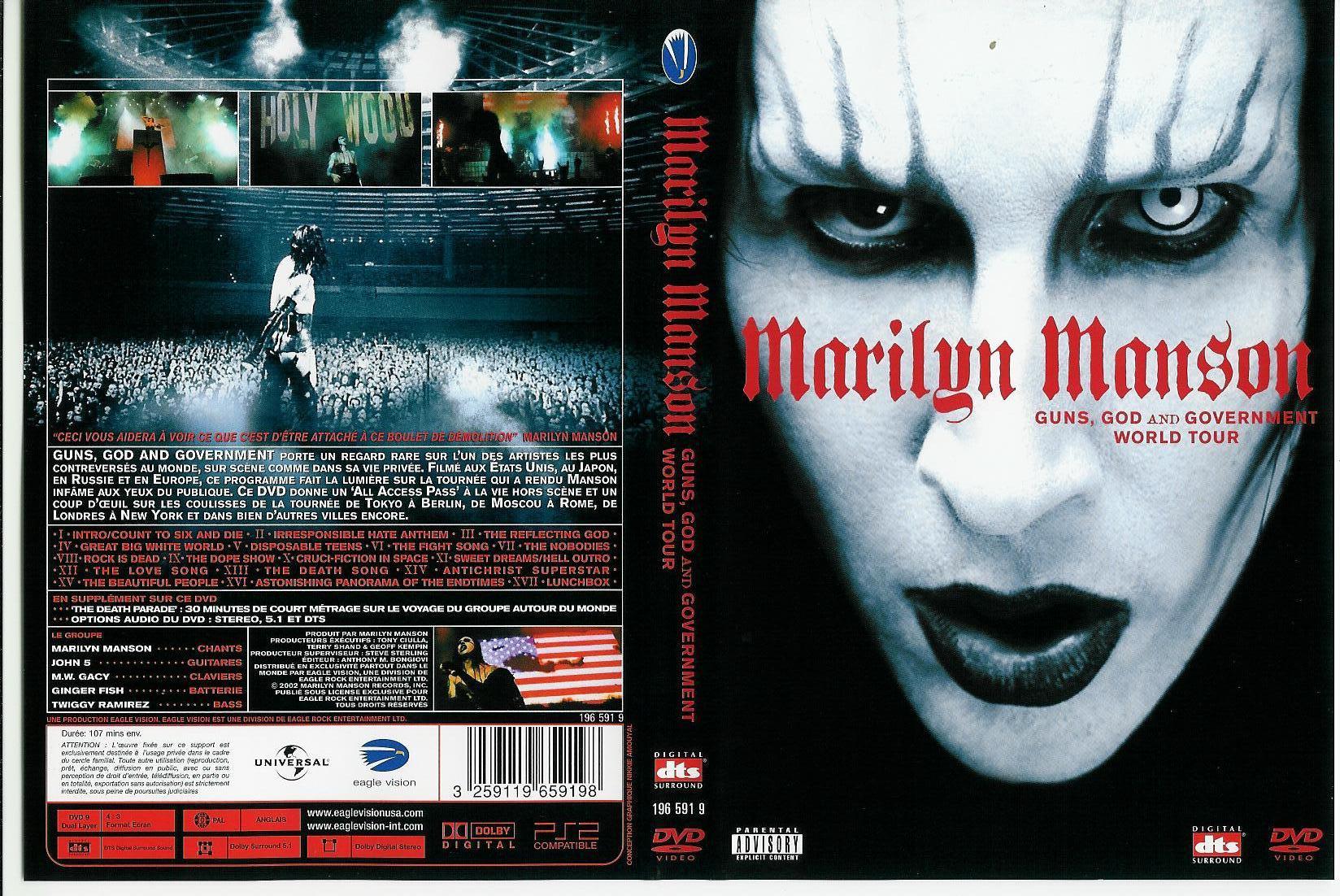 Jaquette DVD Marilyn manson - guns, god and government world tour